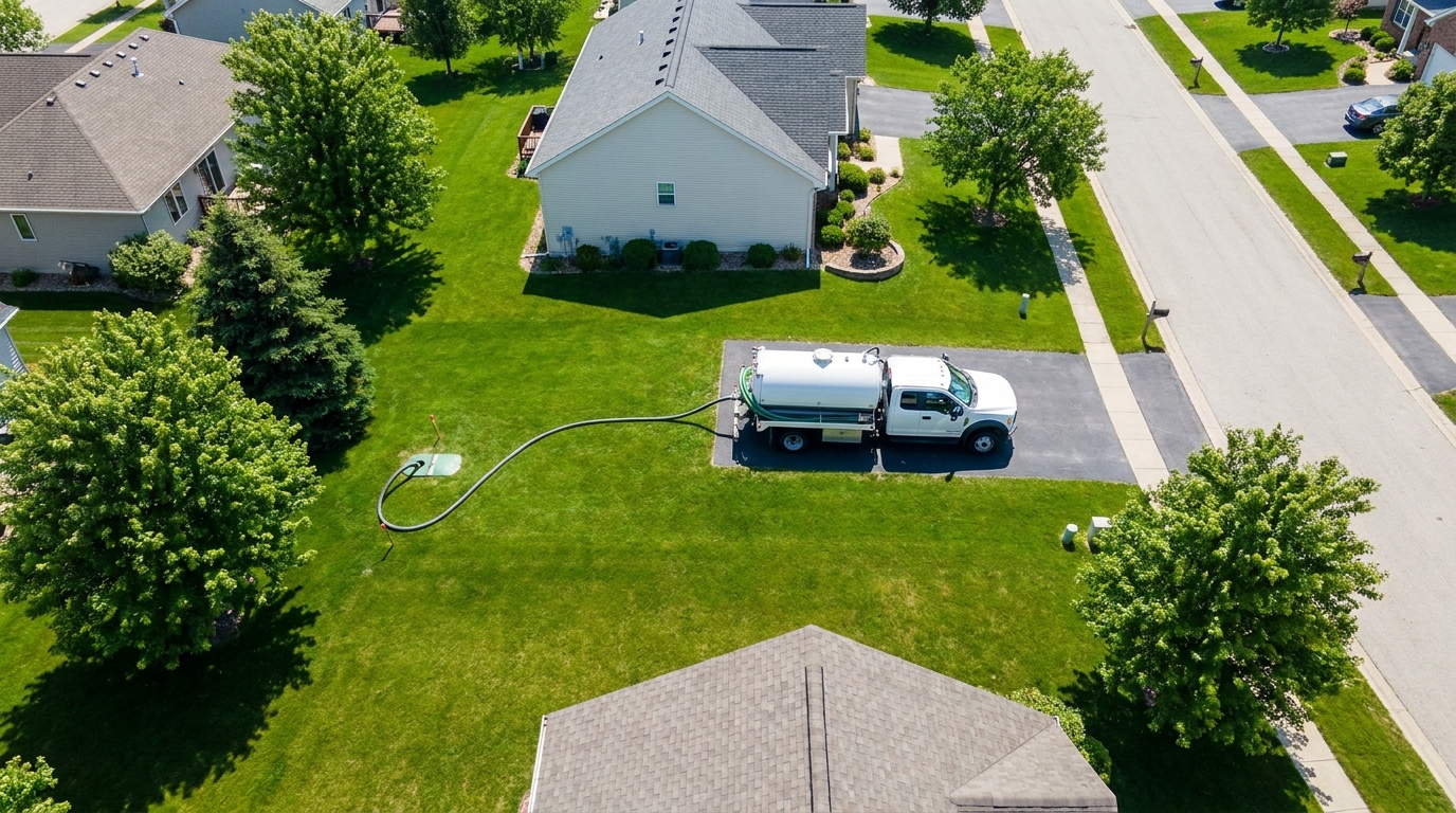 Septic service completed with yard fully restored in Gastonia